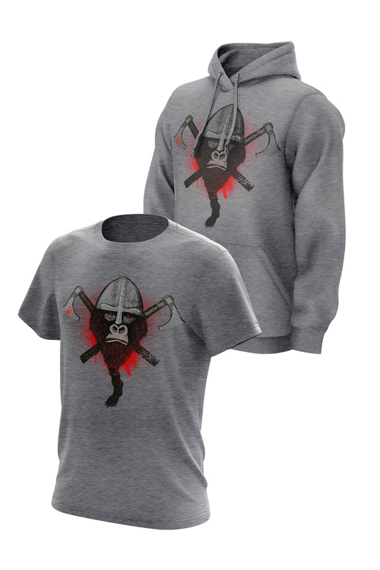 XAPE Viking Hoodie & Tee Combo - Grey