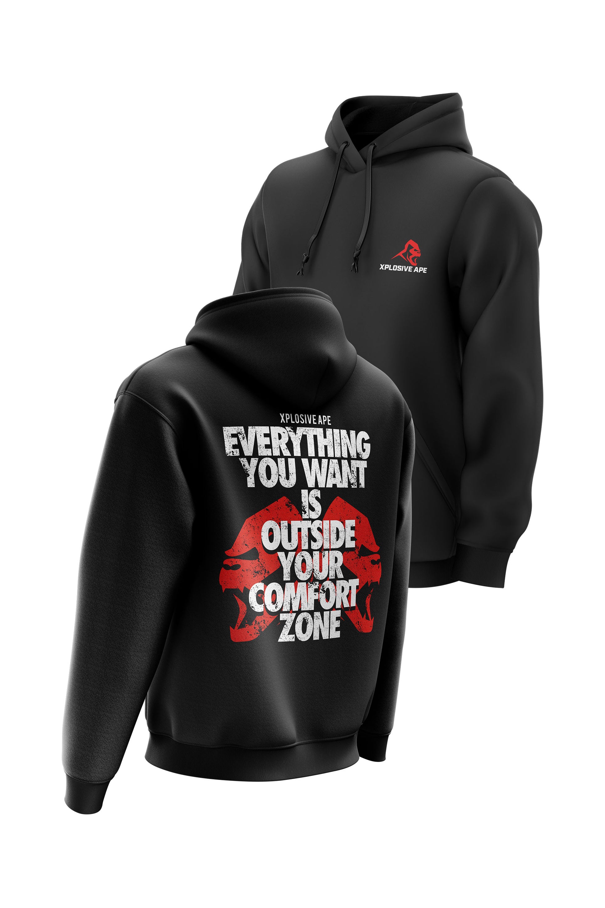 XAPE Zoned Hoodie - Black