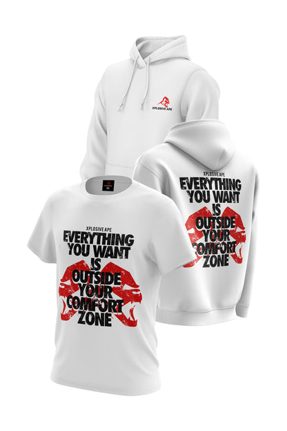 XAPE Zoned Hoodie & Tee Combo - White