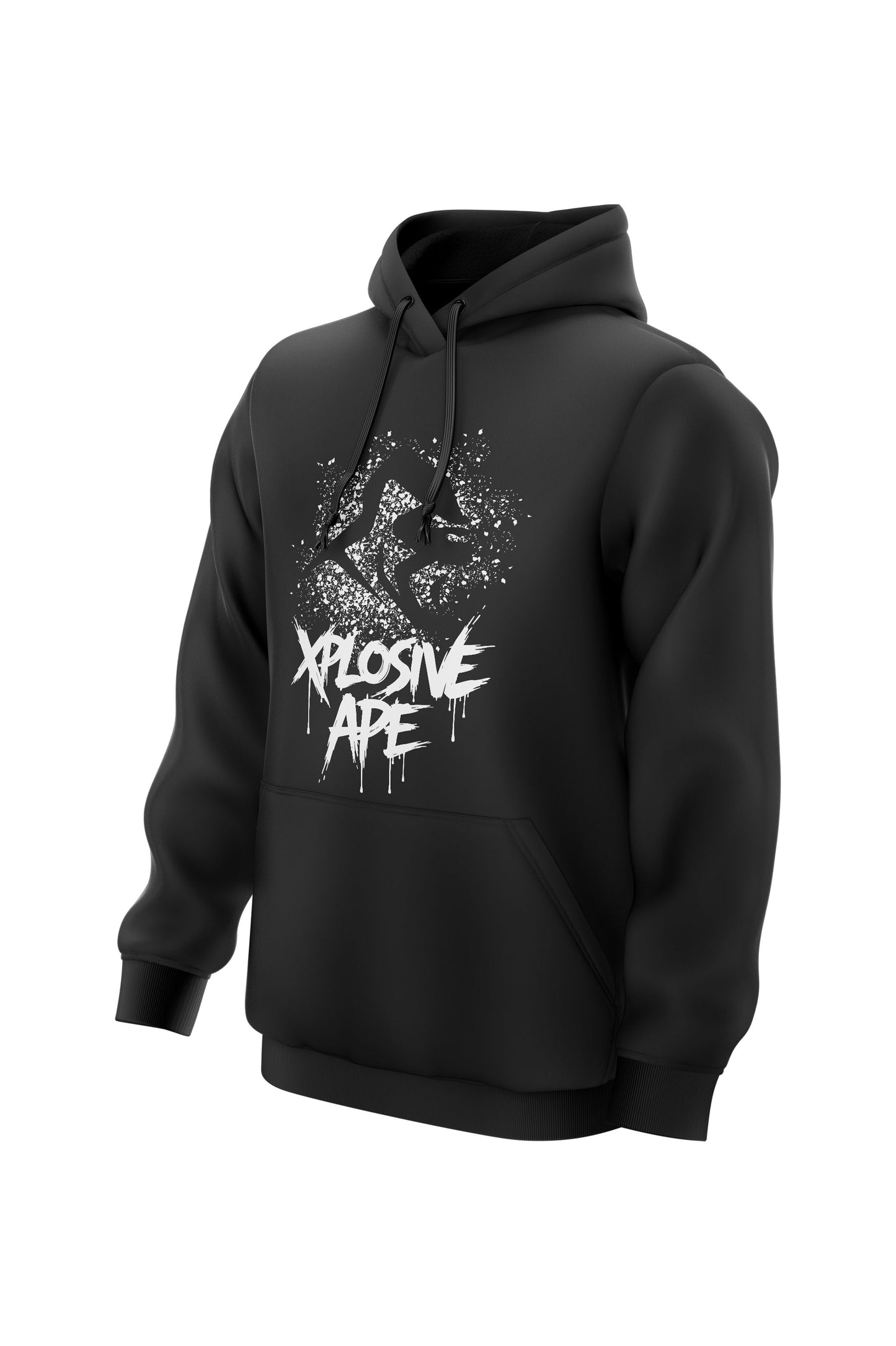 XAPE Primal Spray Hoodie - Black