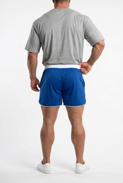 XAPE Essential Tee & Strike Elite Shorts Combo - Sports Grey/Blue