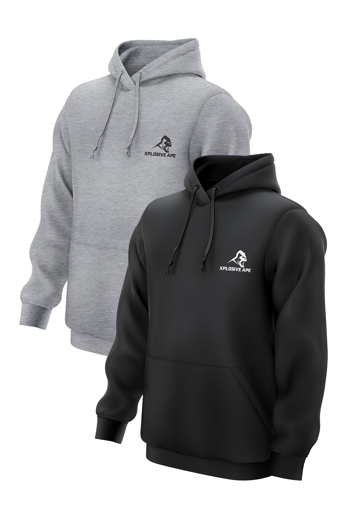 XAPE Essential 2 Hoodies Combo - Black/Sports Grey