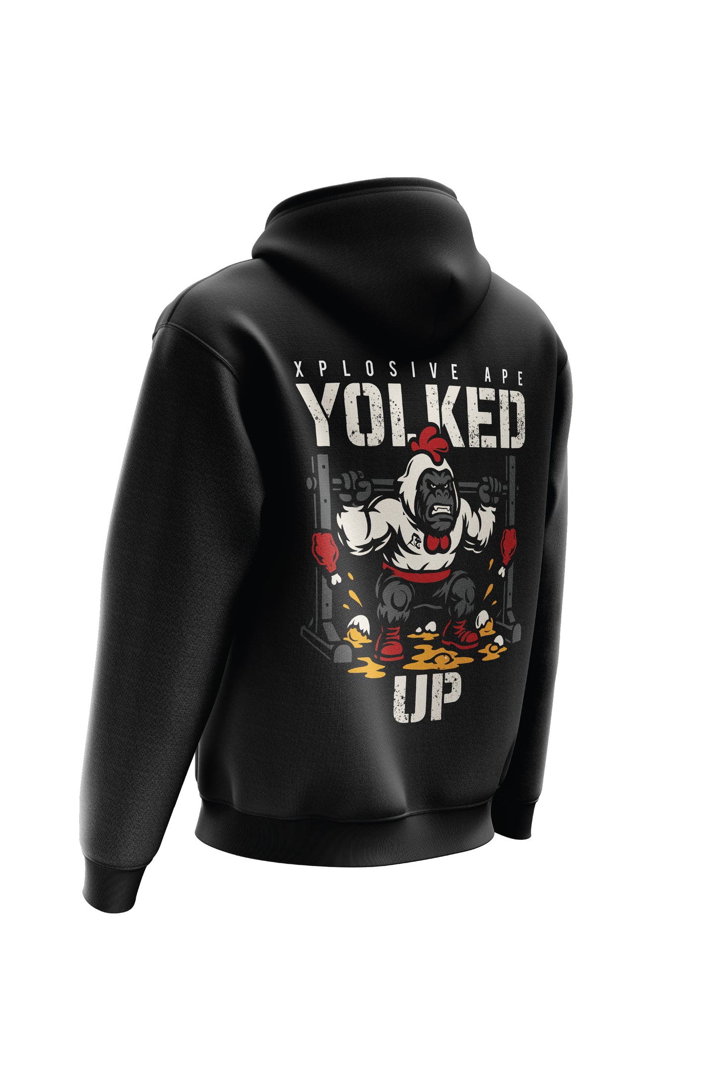 XAPE Yolked Up String Hoodie - Black