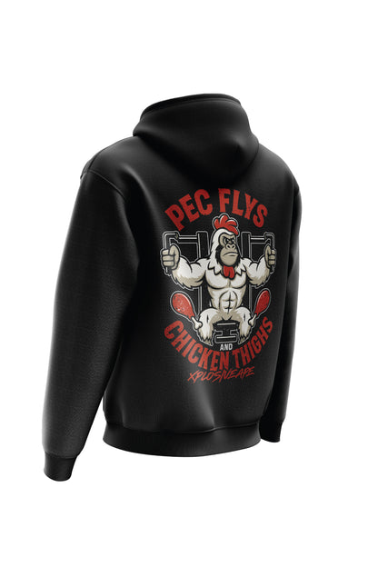 XAPE Pec Flys String Hoodie - Black