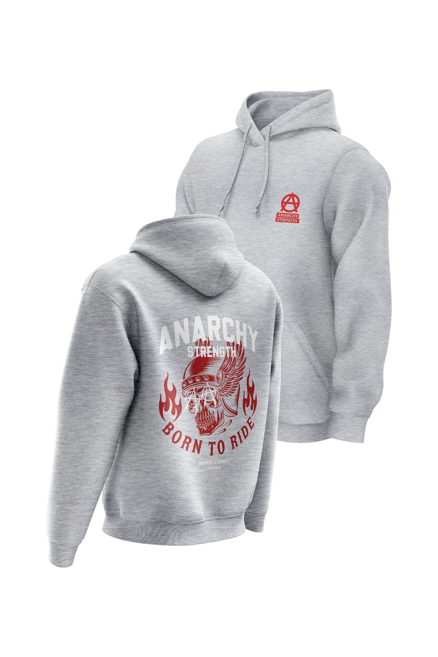 AS Born To Ride Hoodie & Tee Combo - Sports Grey