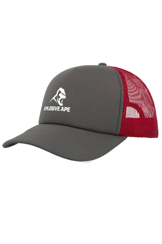 XAPE Essential Trucker Cap - Grey/Red