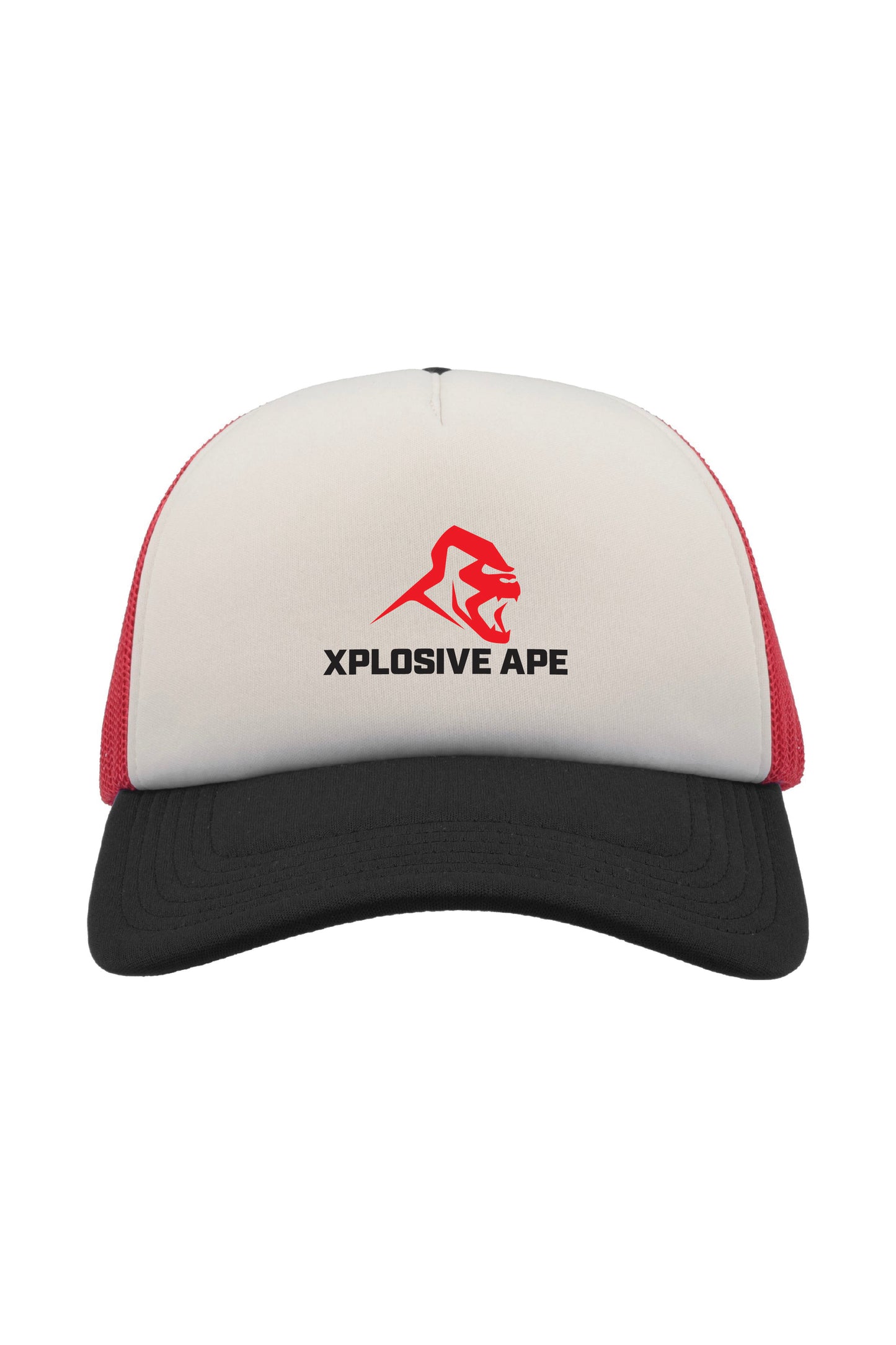 XAPE Essential Trucker Cap - White/Red/Black