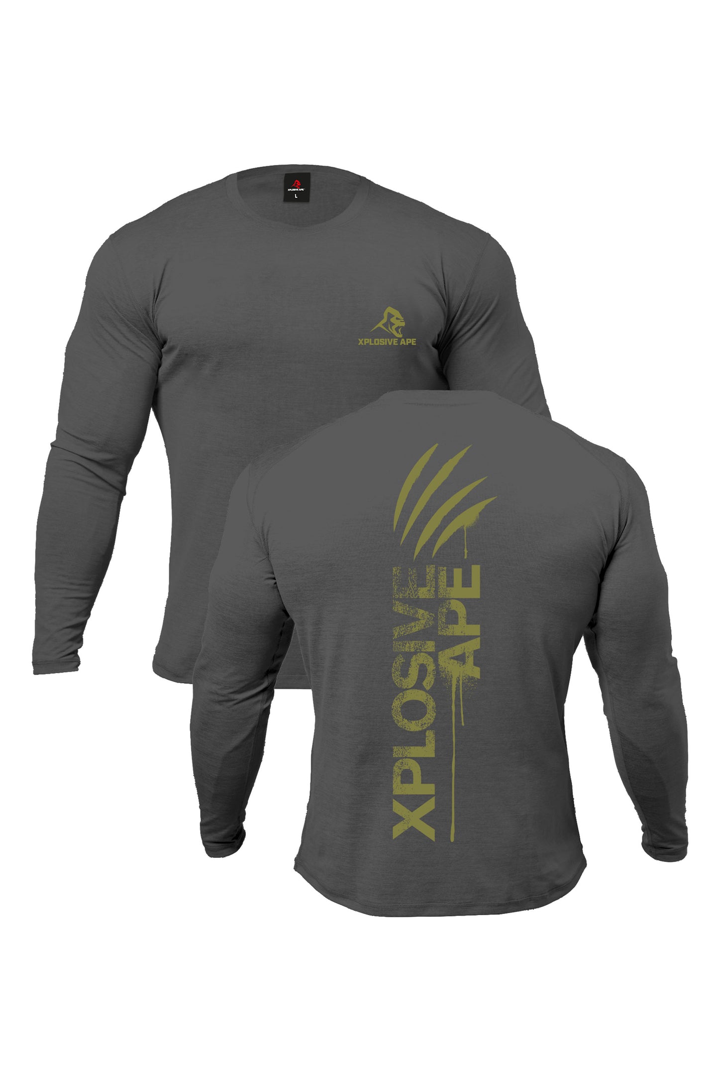 XAPE Claw Long Sleeve Tee - Charcoal