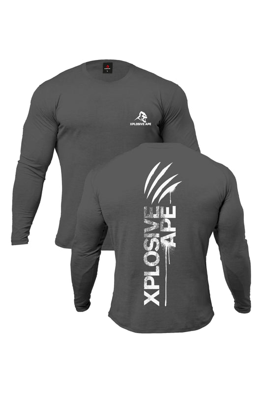 XAPE Claw Long Sleeve Tee - Charcoal
