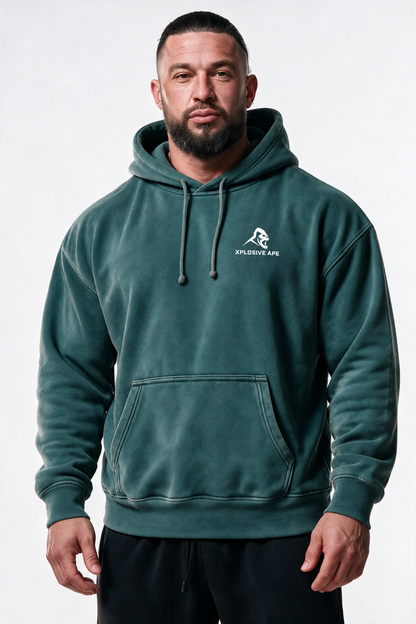 XAPE Vintage Wash String Hoodie - Green