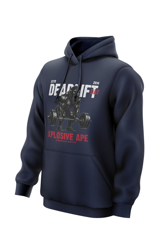 XAPE Deadlift Day V4 String Hoodie - Navy