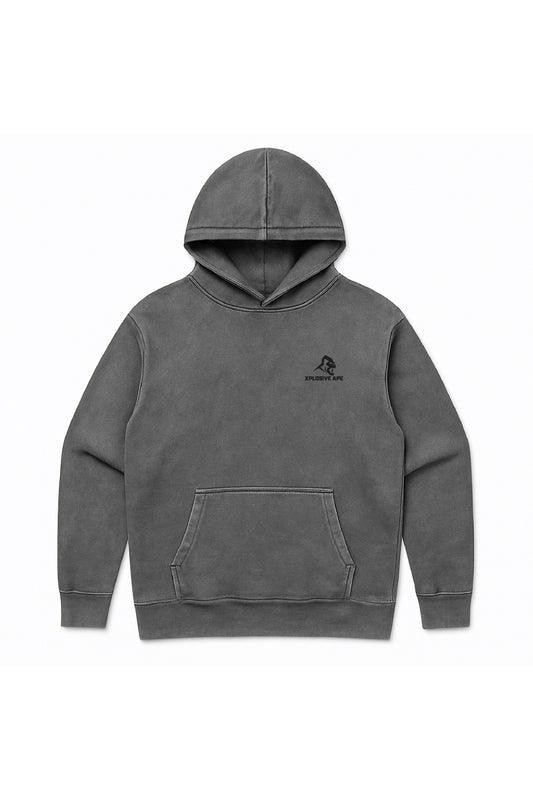 XAPE Essential Vintage Wash Hoodie - Charcoal