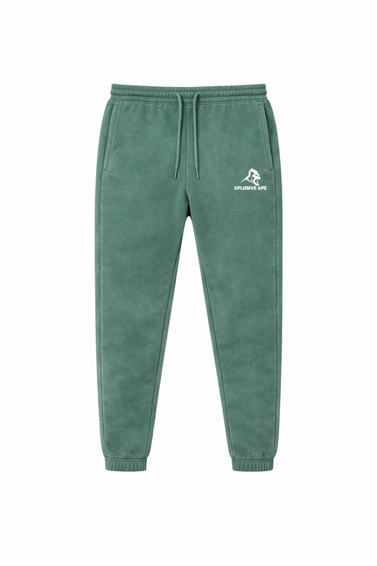 XAPE Vintage Wash Joggers - Green