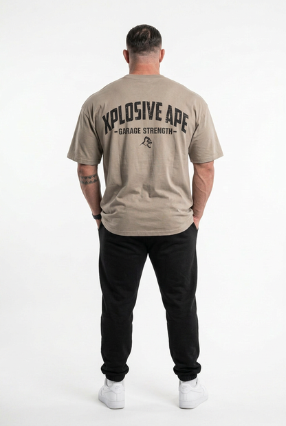 XAPE Garage Strength V3 Oversized Tee - Sand