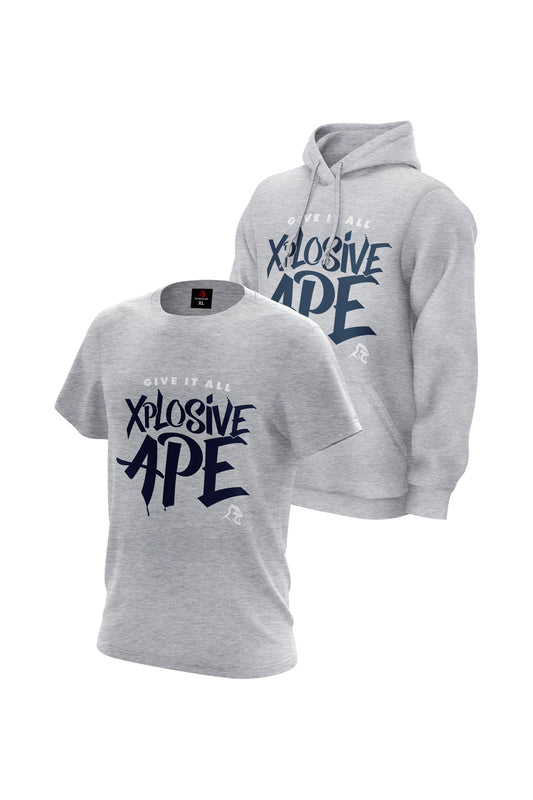 XAPE Alpha Charge Hoodie & Tee - Sports Grey