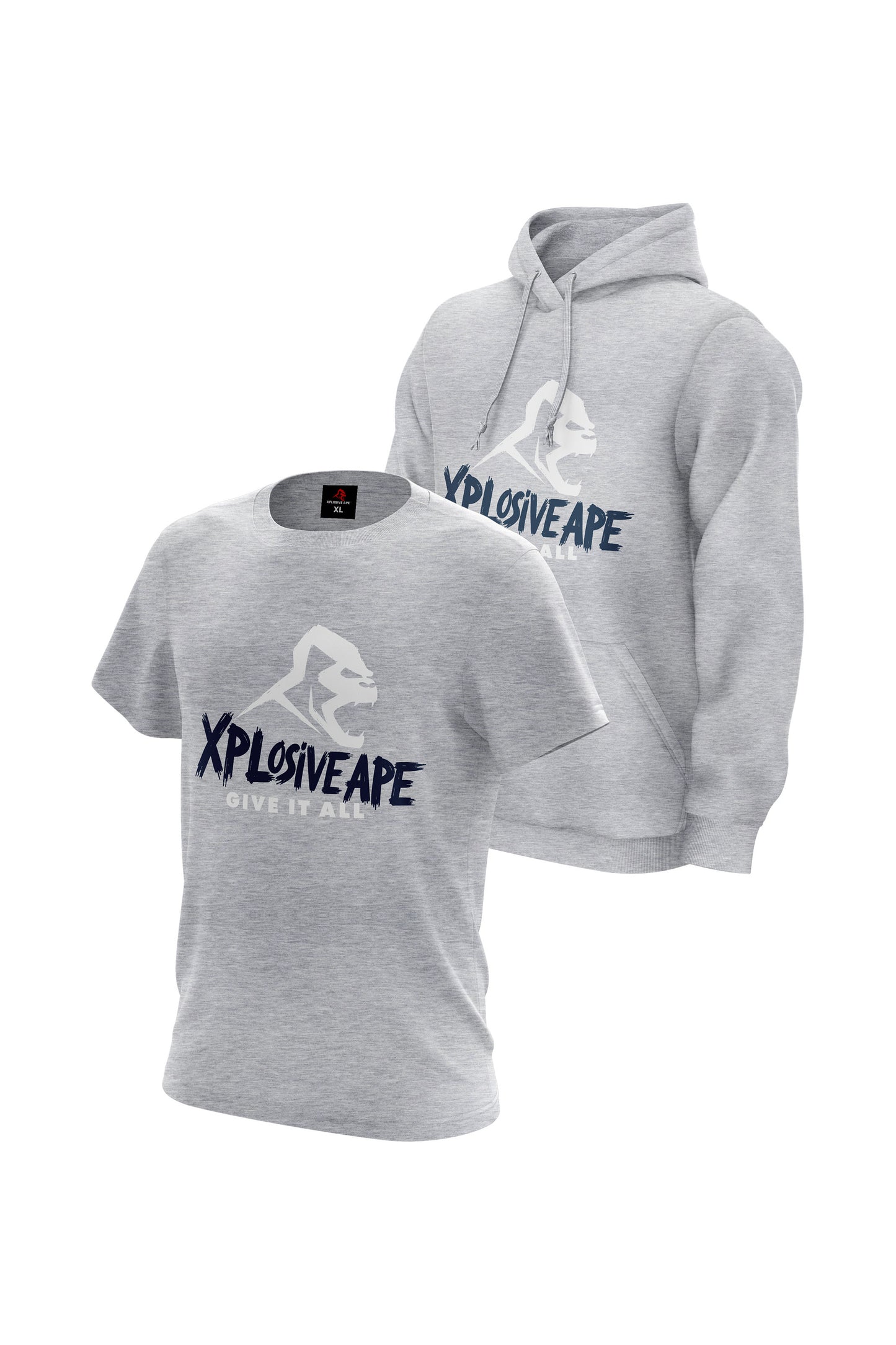 XAPE Primal Roar Hoodie & Tee - Sports Grey