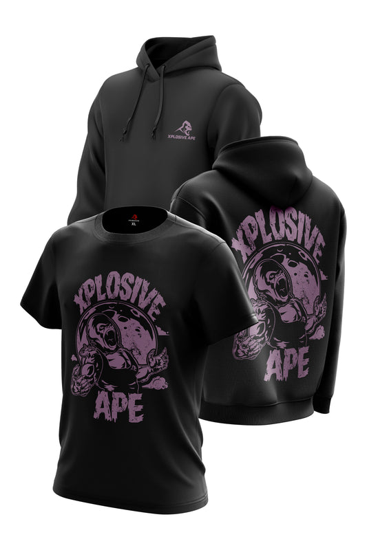 XAPE Howler Hoodie & Tee Combo - Black