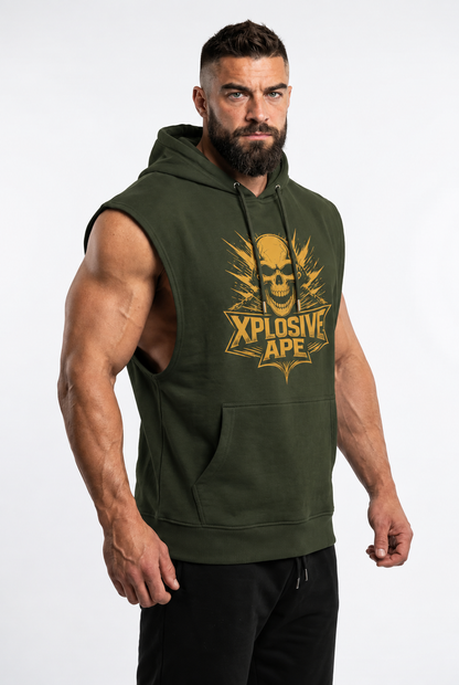 XAPE Apex Drop Arm Muscle Top - Khaki