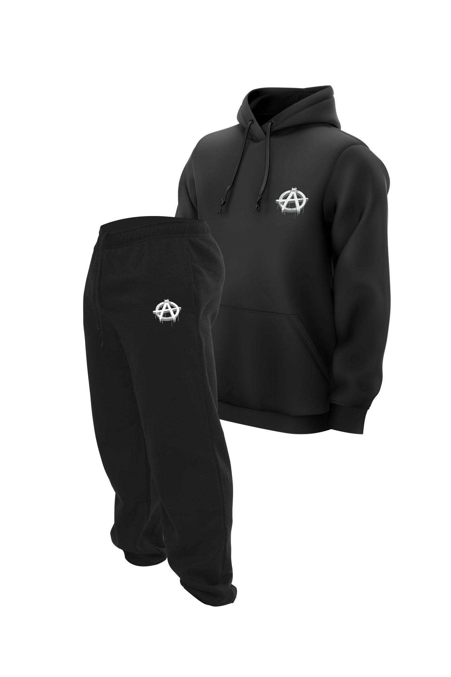 AS 3D Hoodie & Joggers Combo - Black