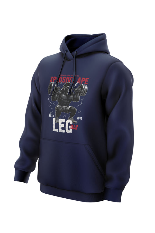 XAPE Leg Day V4 String Hoodie - Navy
