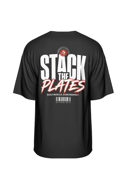 XAPE Stack The Plates Oversized Tee - Black