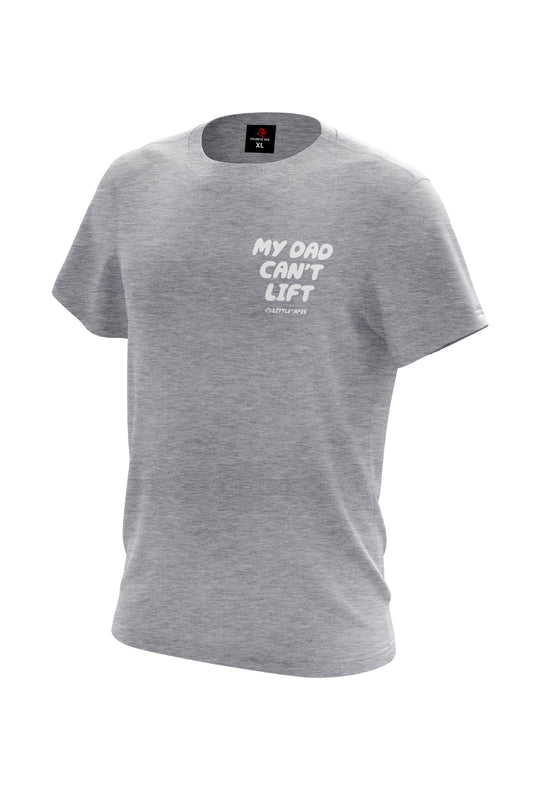 Little Apes My Dad Can't Lift V2 Tee - Heather Grey