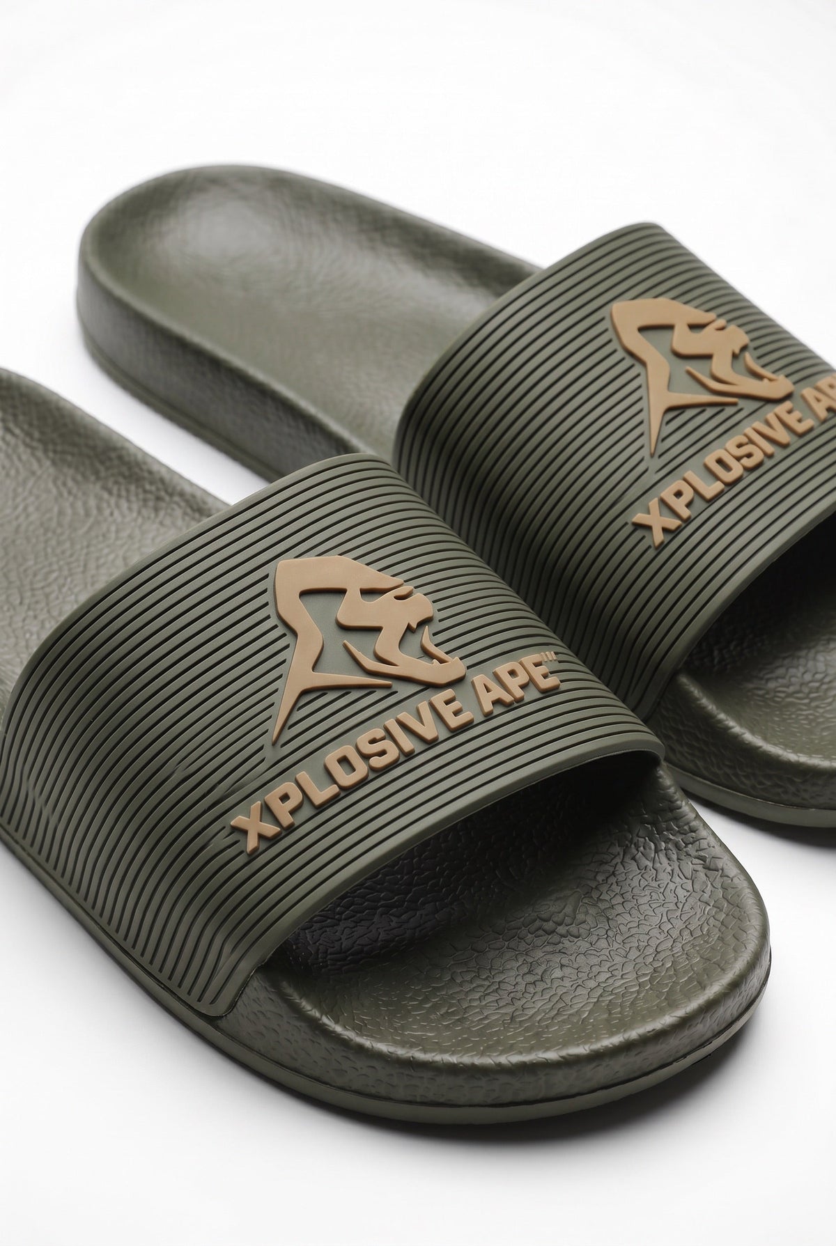 XAPE Prime Logo Sliders - Khaki