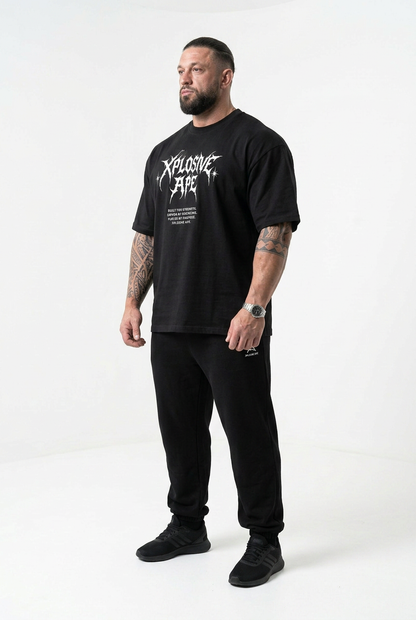 XAPE No Excuses Heavyweight Ultra Oversized Tee - Black