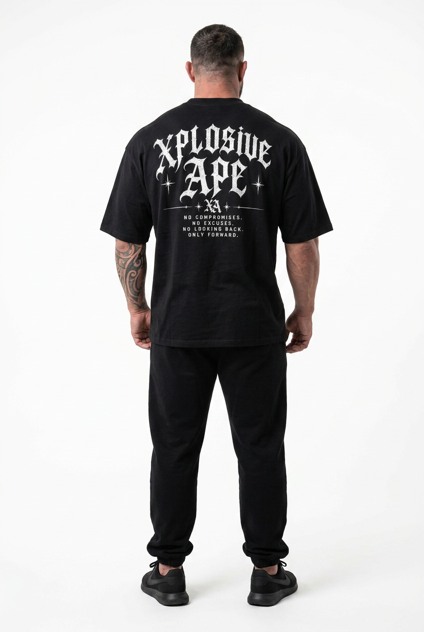 XAPE London Gothic Ultra Oversized Tee - Black