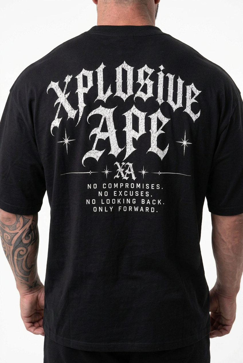 XAPE London Gothic Ultra Oversized Tee - Black