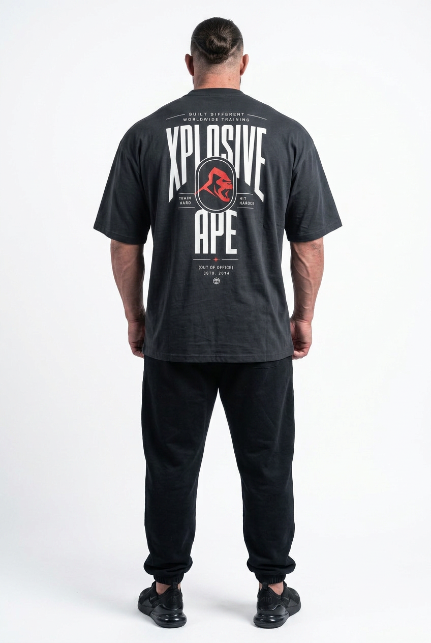 XAPE Fight Circuit Ultra Oversized Tee - Black