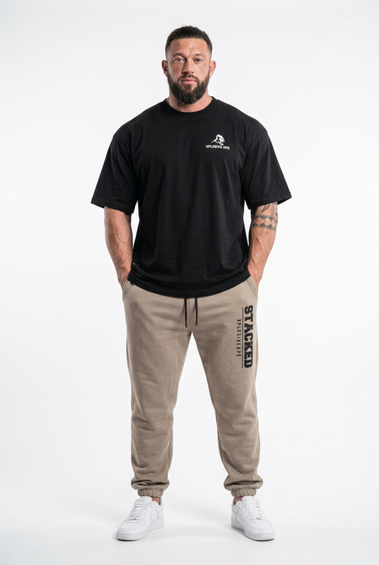 XAPE Stacked Joggers - Sand