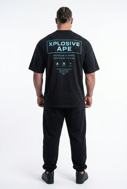 XAPE Blueprint Division Ultra Oversized Tee - Black