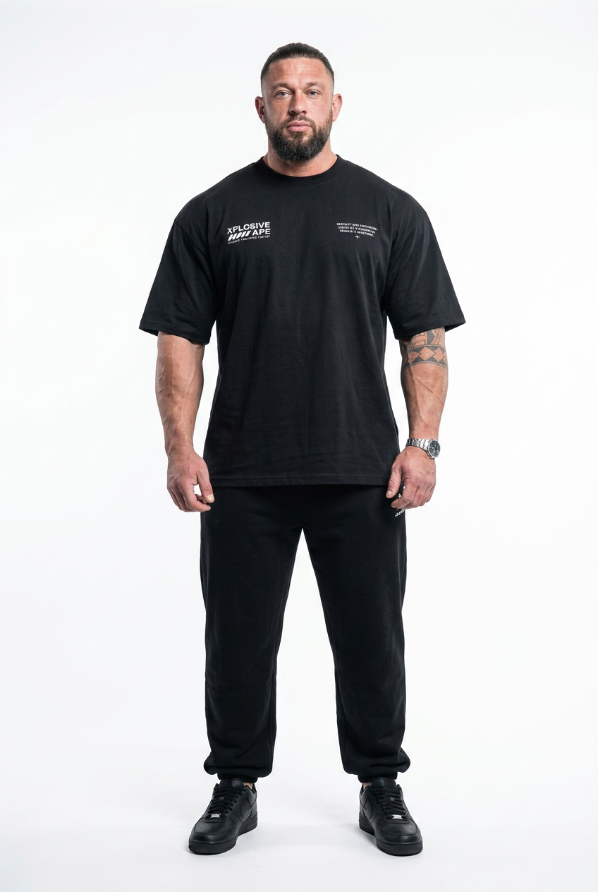 XAPE Voltage Script Ultra Oversized Tee - Black