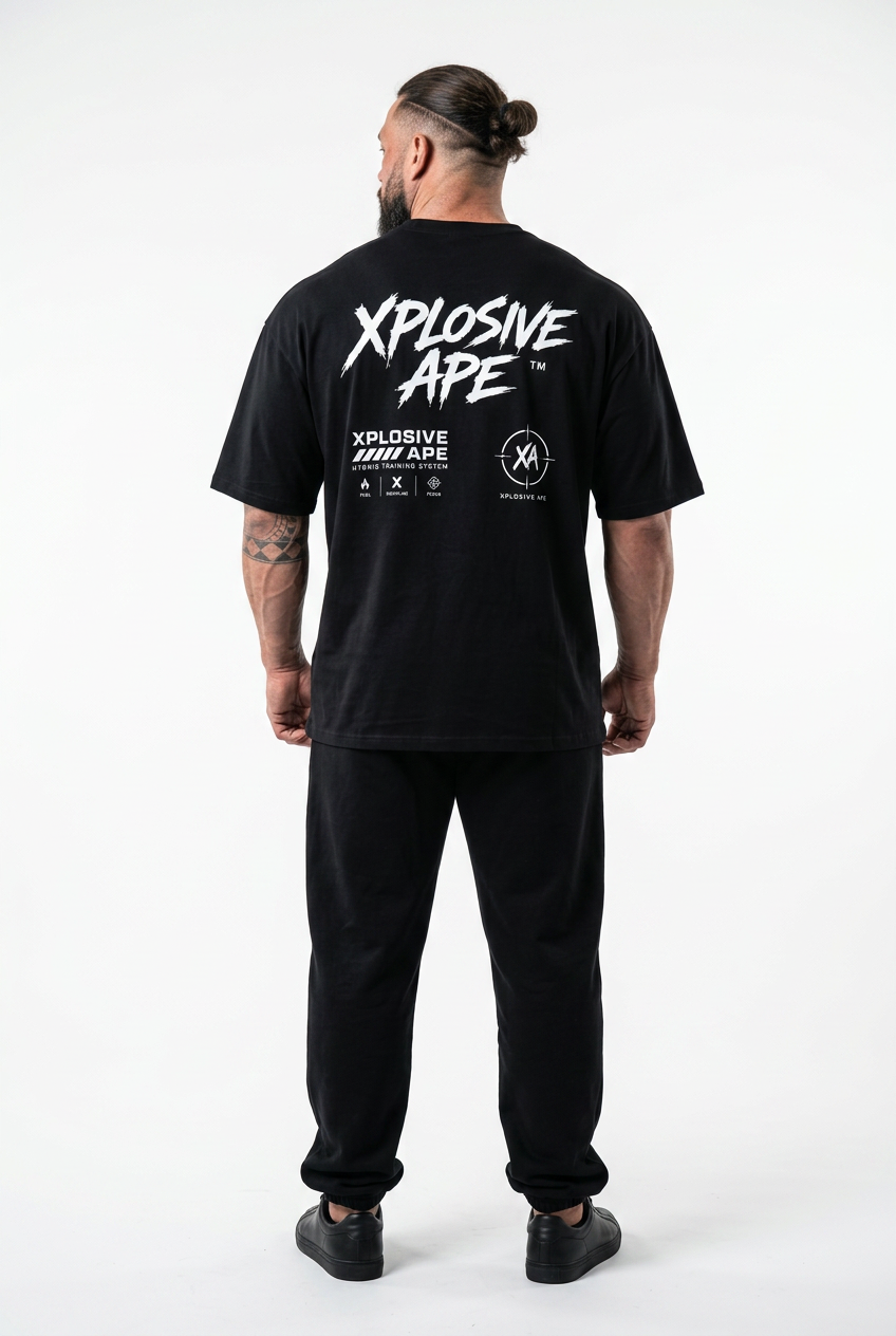 XAPE Voltage Script Ultra Oversized Tee - Black