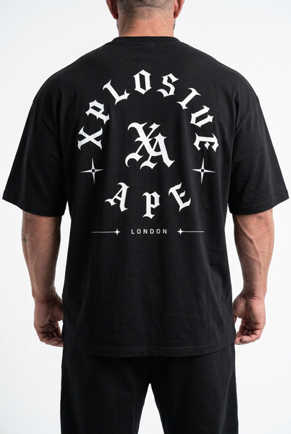 XAPE Venom Script Ultra Oversized Tee - Black