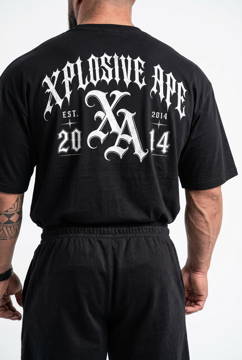 XAPE Thornscript Ultra Oversized Tee - Black
