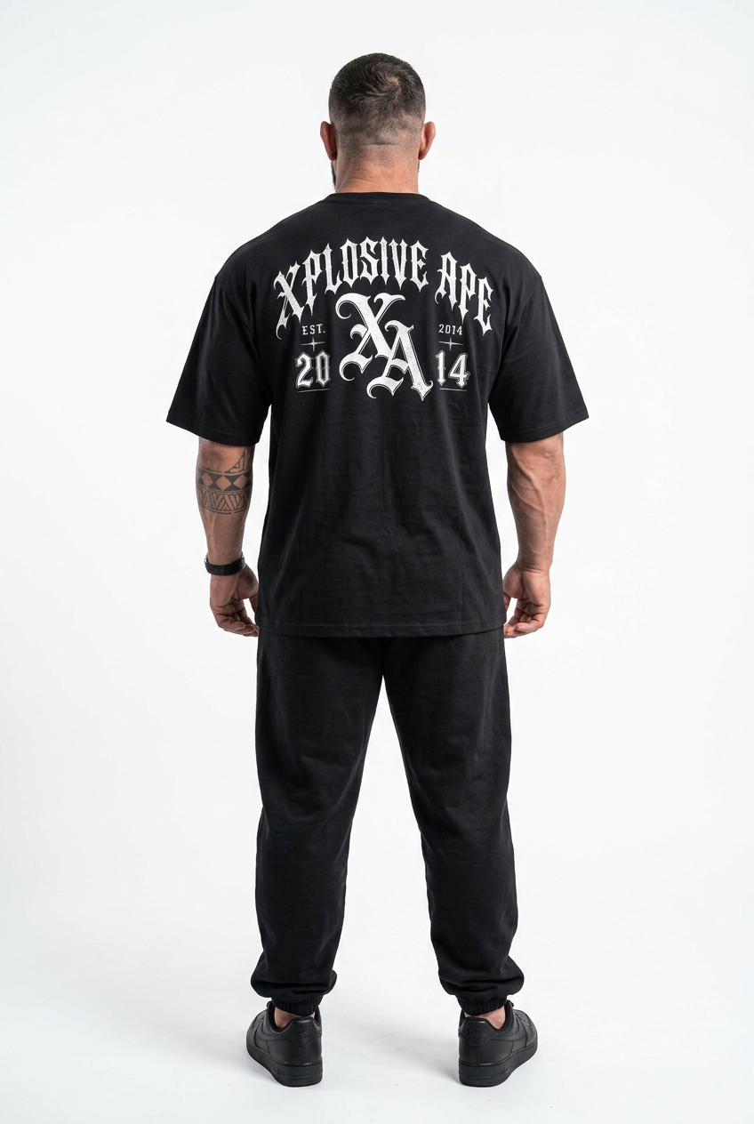 XAPE Thornscript Ultra Oversized Tee - Black