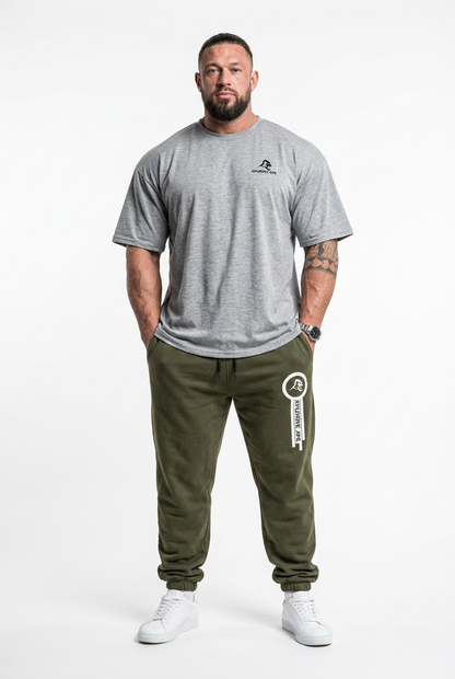 XAPE Evolution Tee & Panelled Joggers Combo - Sports Grey/Khaki