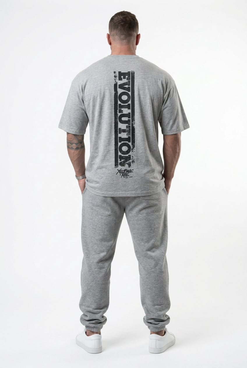 XAPE Evolution Tee & Originals Joggers Combo - Sports Grey