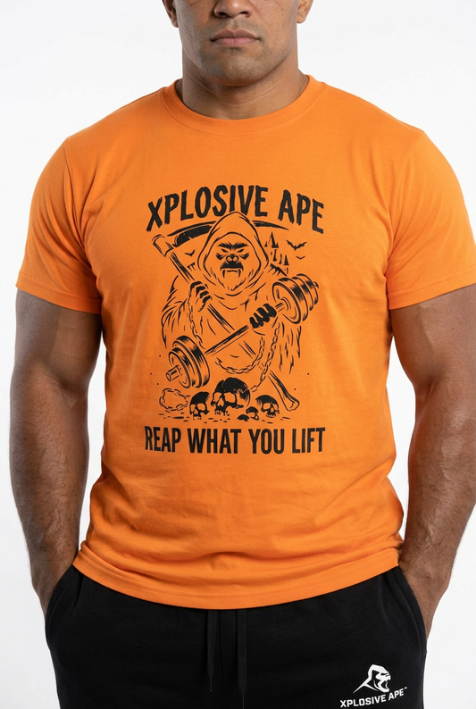 XAPE Grim Reaper Ape Tee - Orange