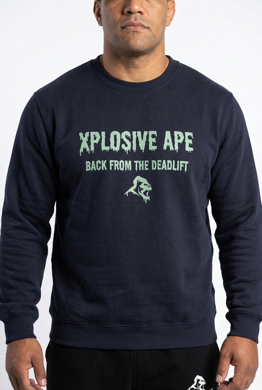 XAPE Back From The Deadlift Sweatshirt - Navy