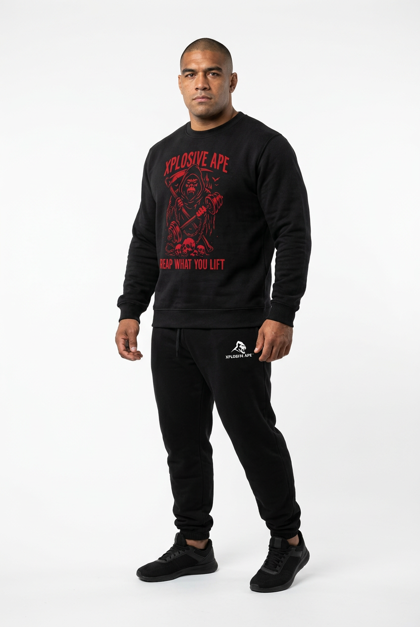 XAPE Grim Reaper Ape Sweatshirt - Black