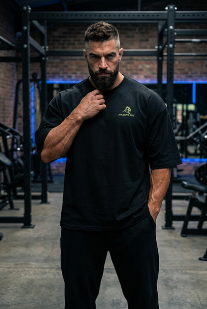 XAPE Ripped Ultra Oversized Tee - Black