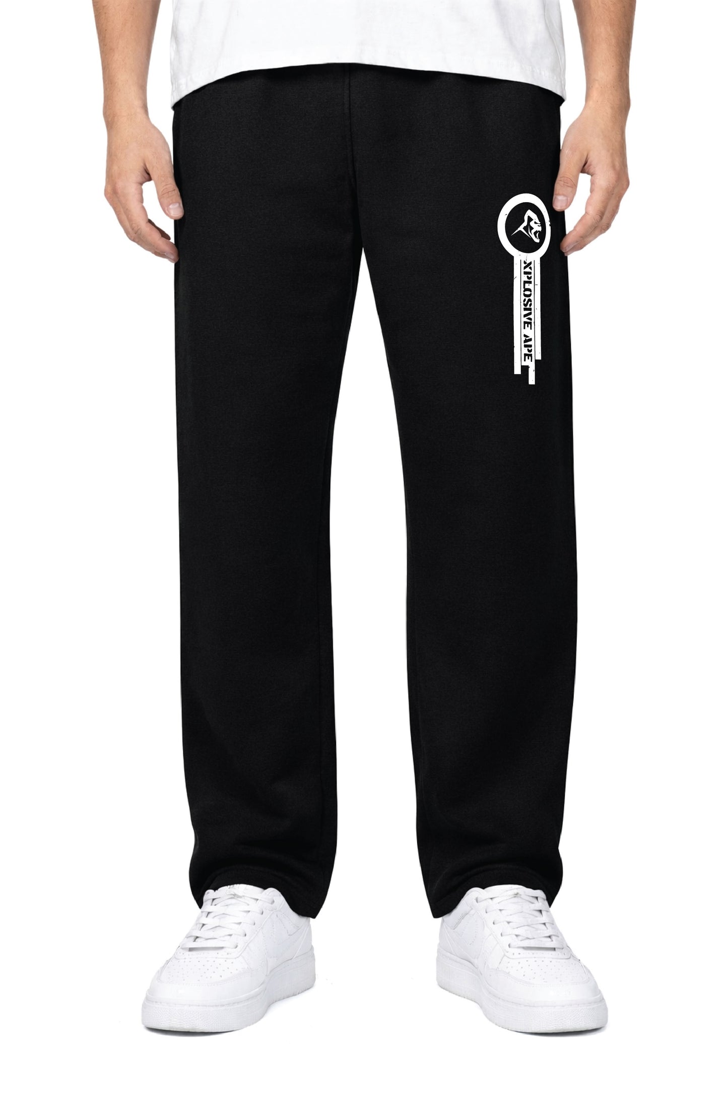 XAPE Panelled Relaxed Fit Joggers - Black
