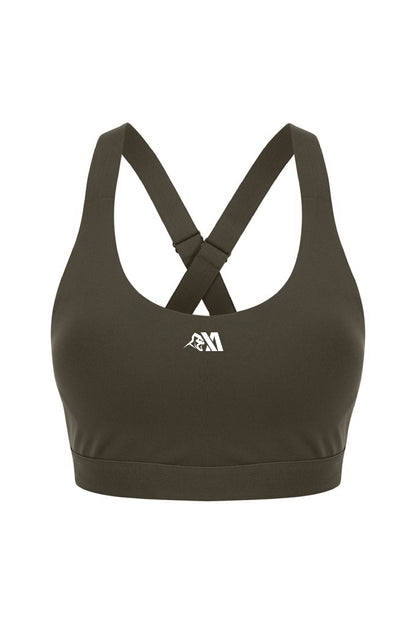 XA Women's Core Logo Impact Sports Bra - Olive Green