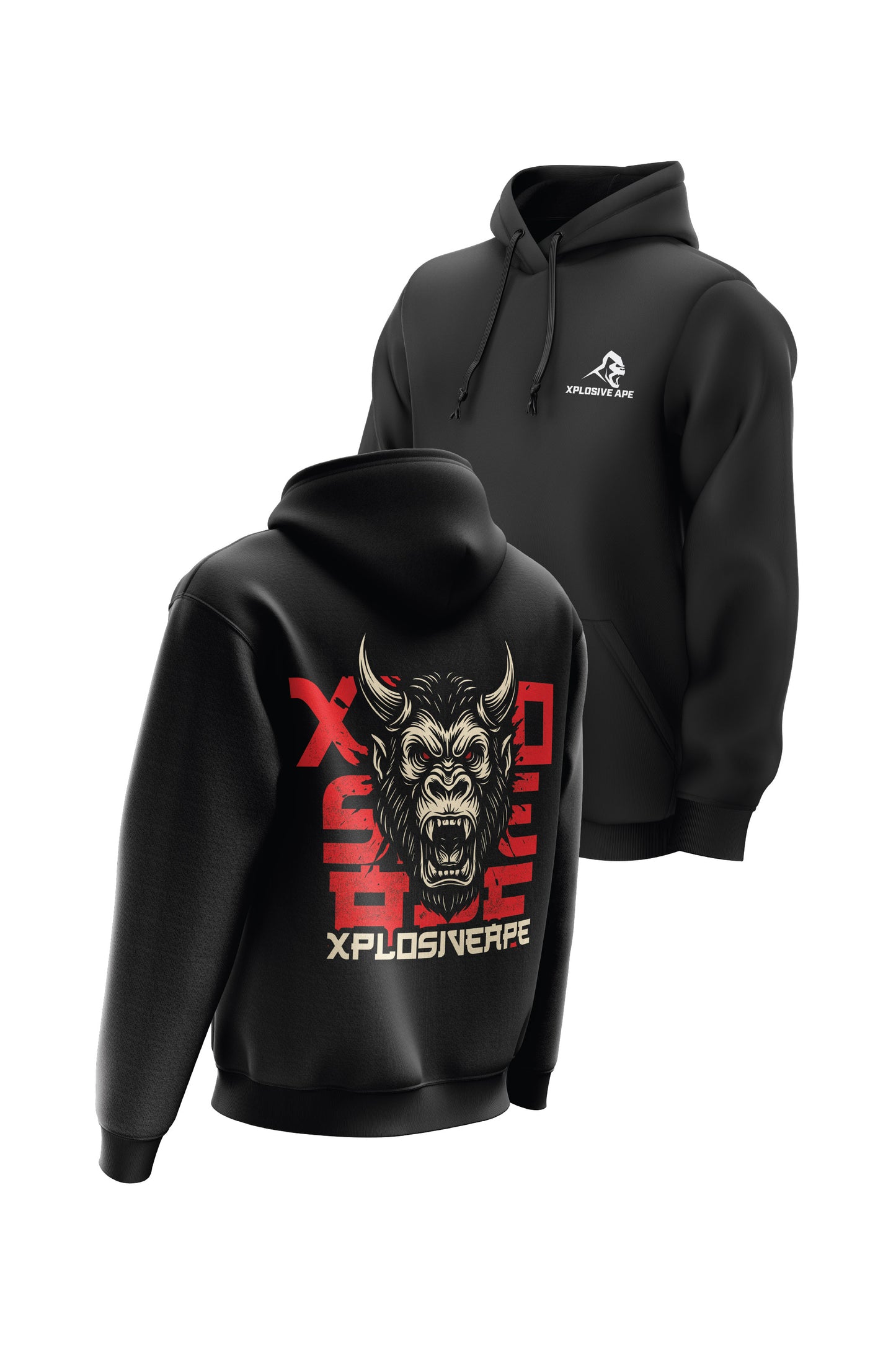 XAPE Oni String Hoodie - Black