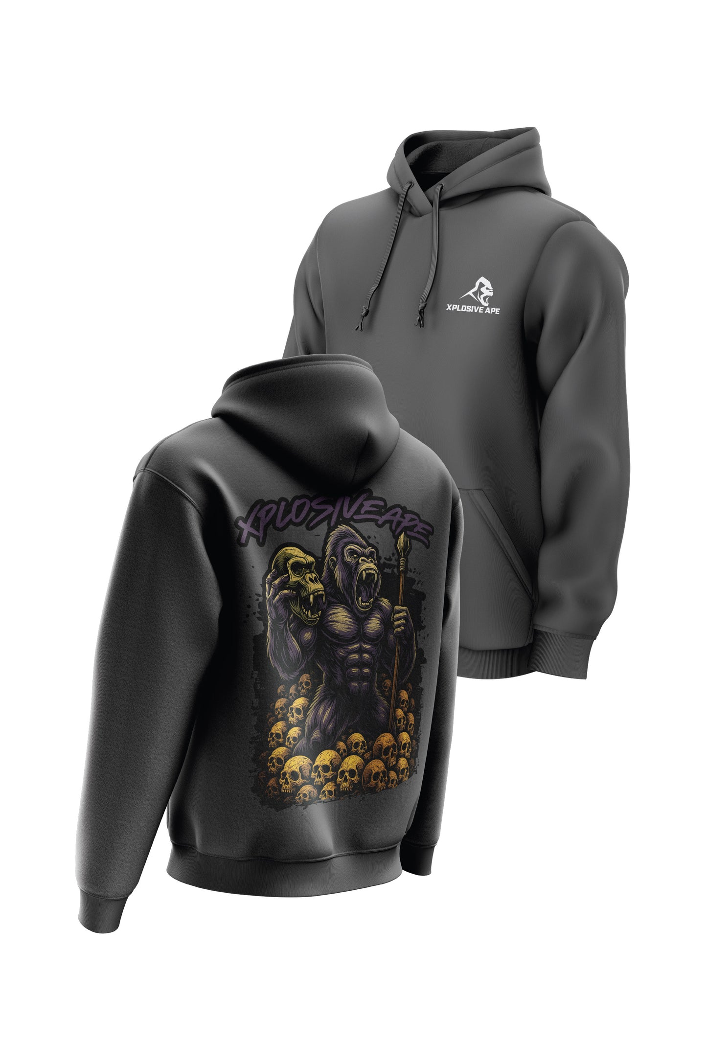 XAPE Savage String Hoodie - Charcoal