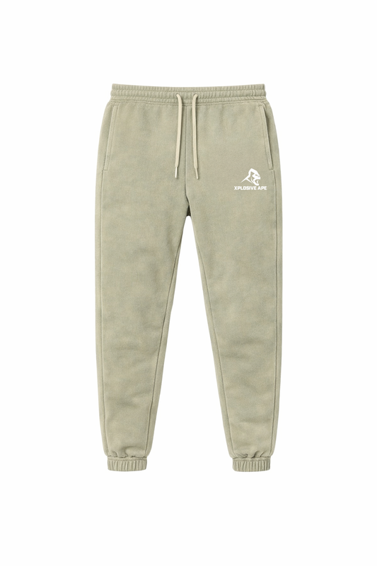 XAPE Vintage Wash Joggers - Stone