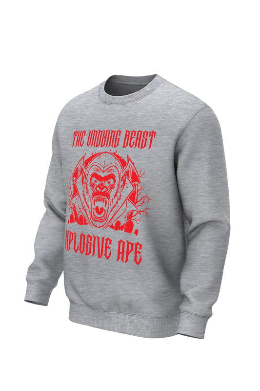 XAPE Vampire Ape Sweatshirt - Sports Grey